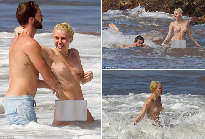 Miley Cyrus Umbar Aurat di Hawaii dengan Anak Arnold Schwarzenegger